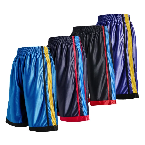 4-piece men's casual striped shorts
