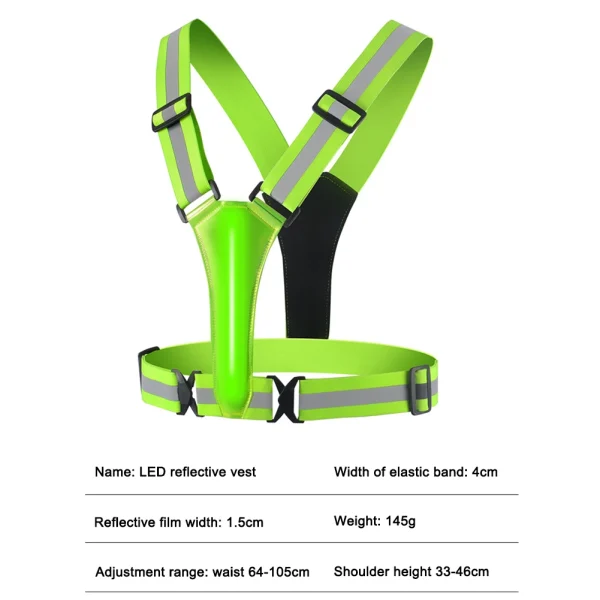LED Running Vest High Visibility